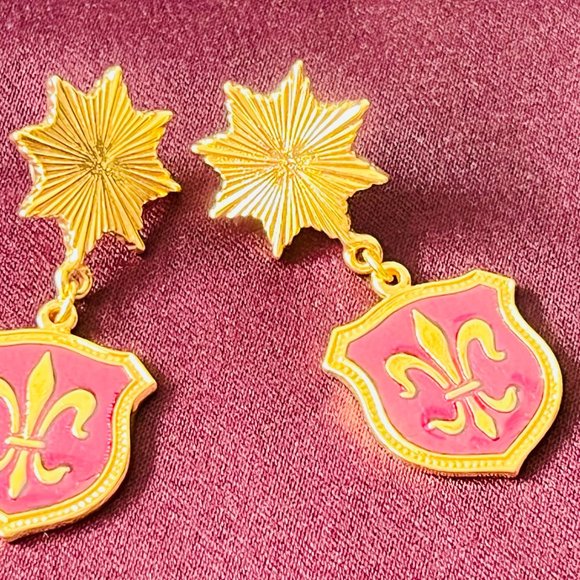 Vintage Classic Chunky Ocean Star Marine Charm Earrings, 18K Gold Plated - Picture 4 of 5